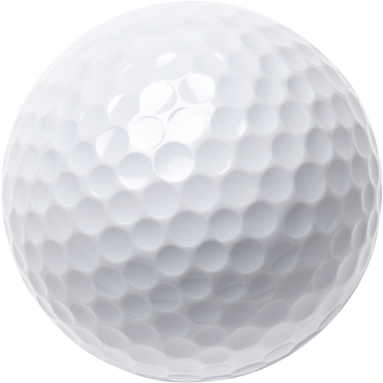 White Golf Ball Closeup Cutout